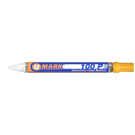 U-MARK U-Mark UMARK10206FL 100P Fine Line Paint Marker; Yellow UMARK10206FL